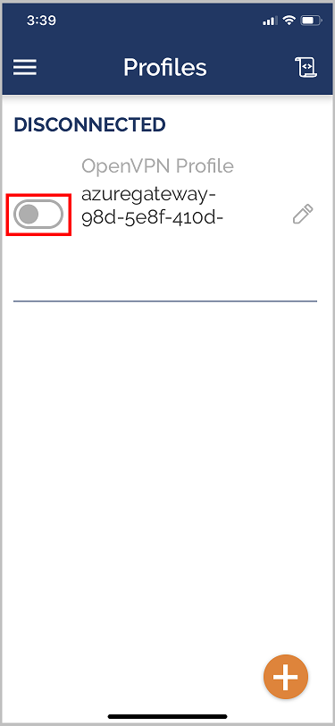 Screenshot shows slide to connect.
