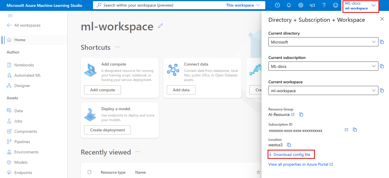 Screenshot shows how to download your config file.