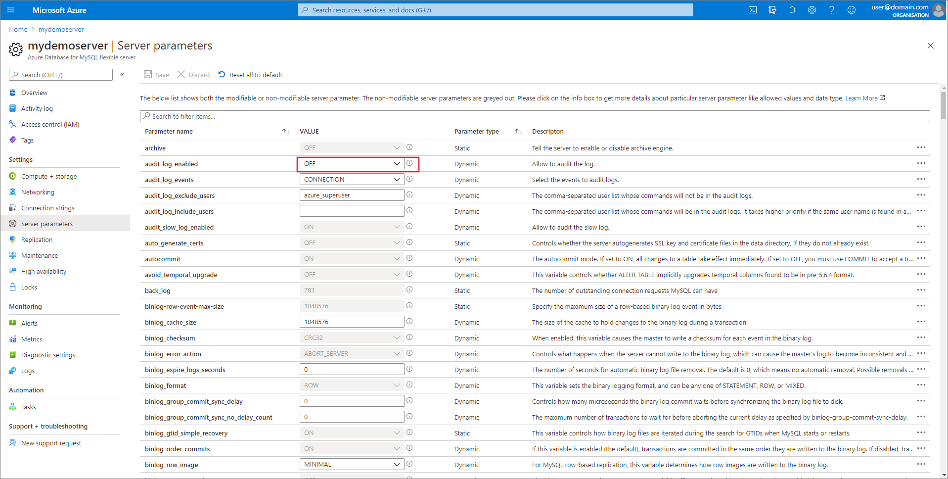 Enumerate drop down