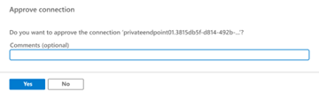 Screenshot showing approve connection page.