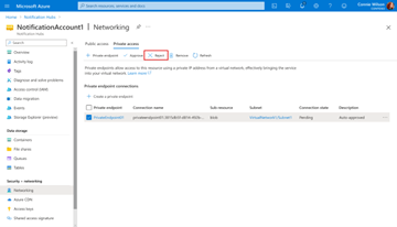 Screenshot showing reject connection option.