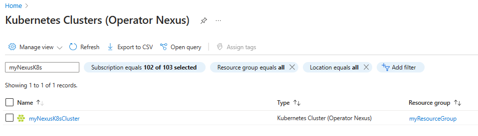 Screenshot of browsing Nexus Kubernetes cluster.