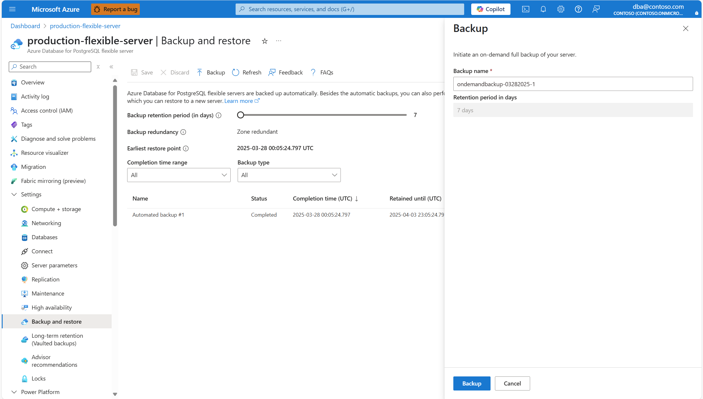 Screenshot showing the Trigger button.