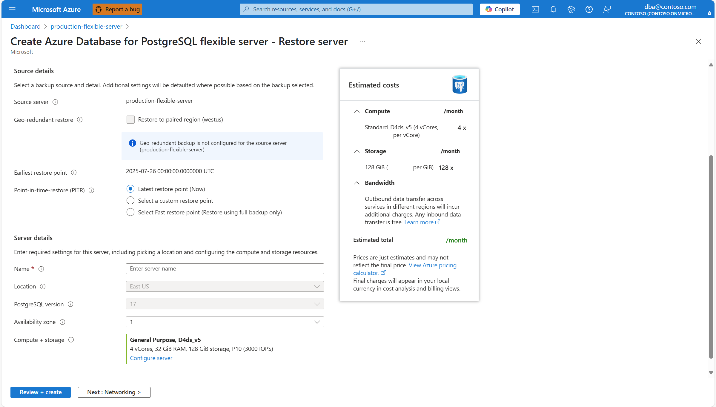 Screenshot showing the location of the Configure server link.