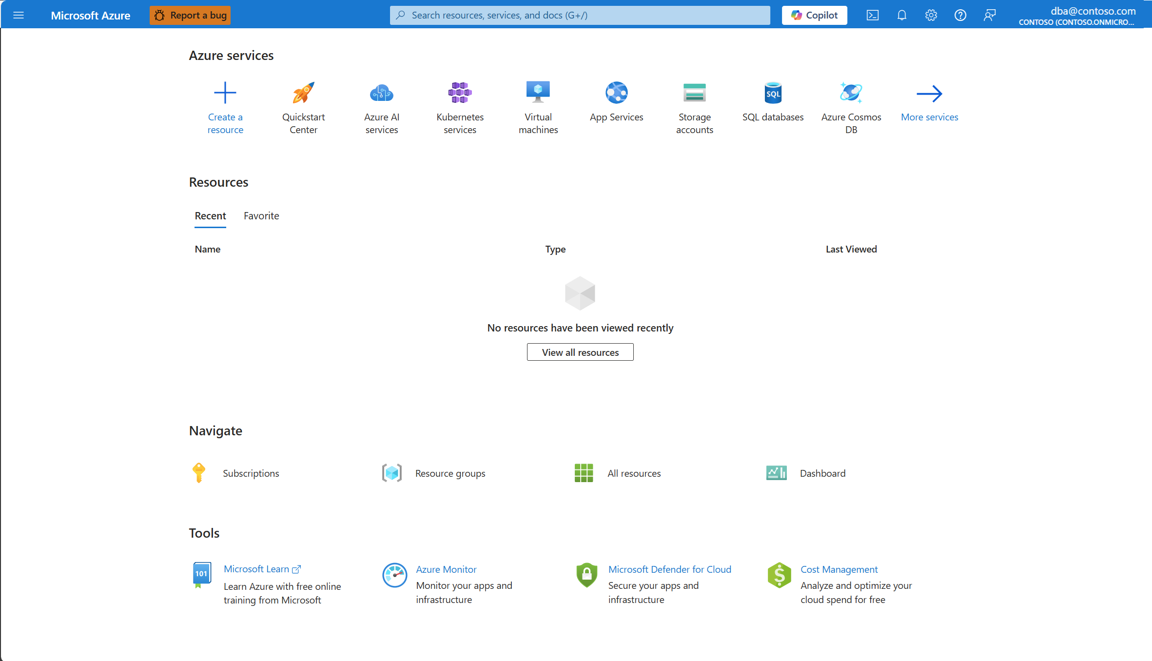 Screenshot that shows how to select Resource groups.