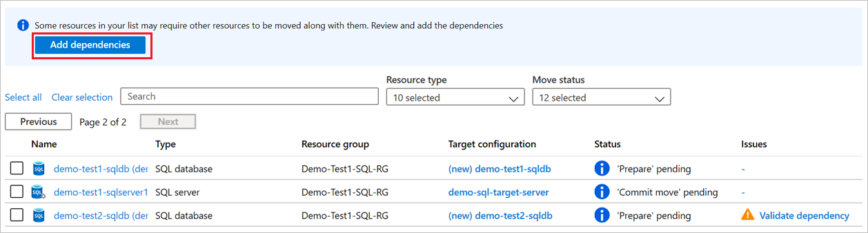 Screenshot displays button to add dependencies.