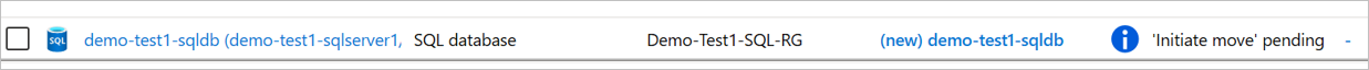 Screenshot displays button to prepare the selected database in the elastic pool.