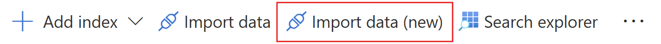 Screenshot that shows how to open the new import wizard in the Azure portal.