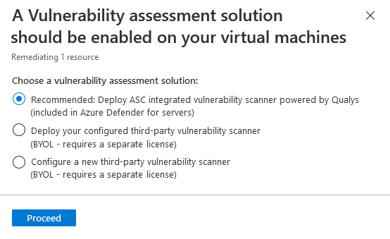 The options for which type of remediation flow you want to choose when responding to the recommendation page