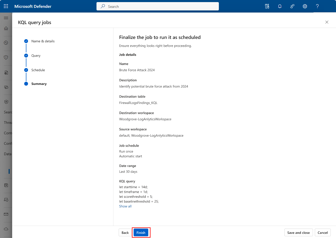 A screenshot showing the review job details panel.