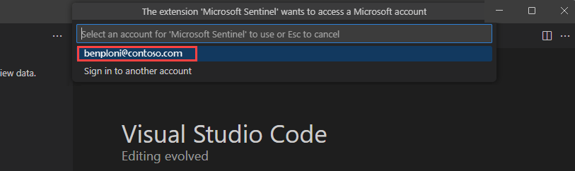 A screenshot showing the account selection list at the top of the page.