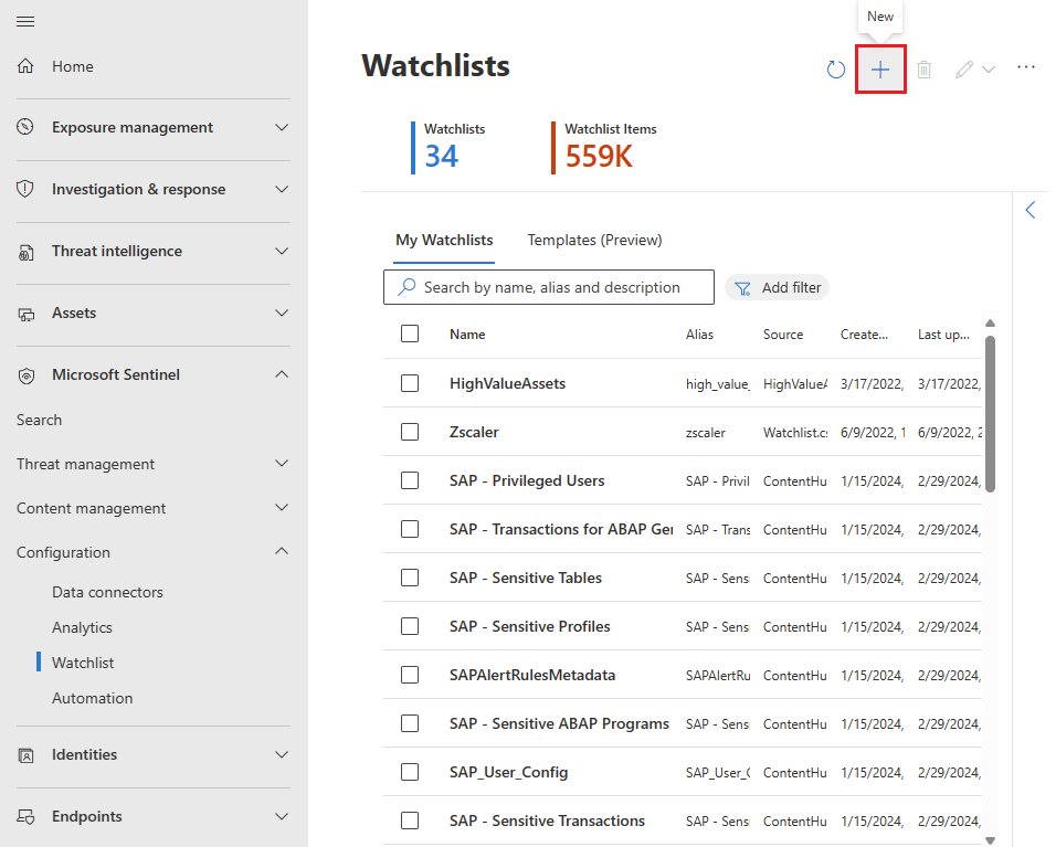 Screenshot of add watchlist option on watchlist page.