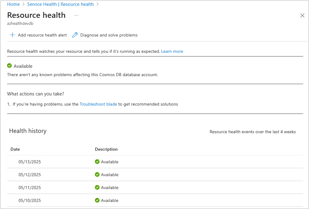 Screenshot of Status of *Available* for a gateway.