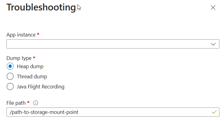 Screenshot of the Azure portal Troubleshooting pane.