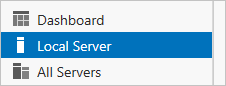 Screenshot of the Local Server option in Server Manager.