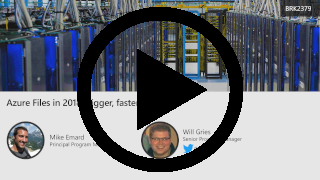 Screencast of the Azure Files with Sync presentation - select to play.