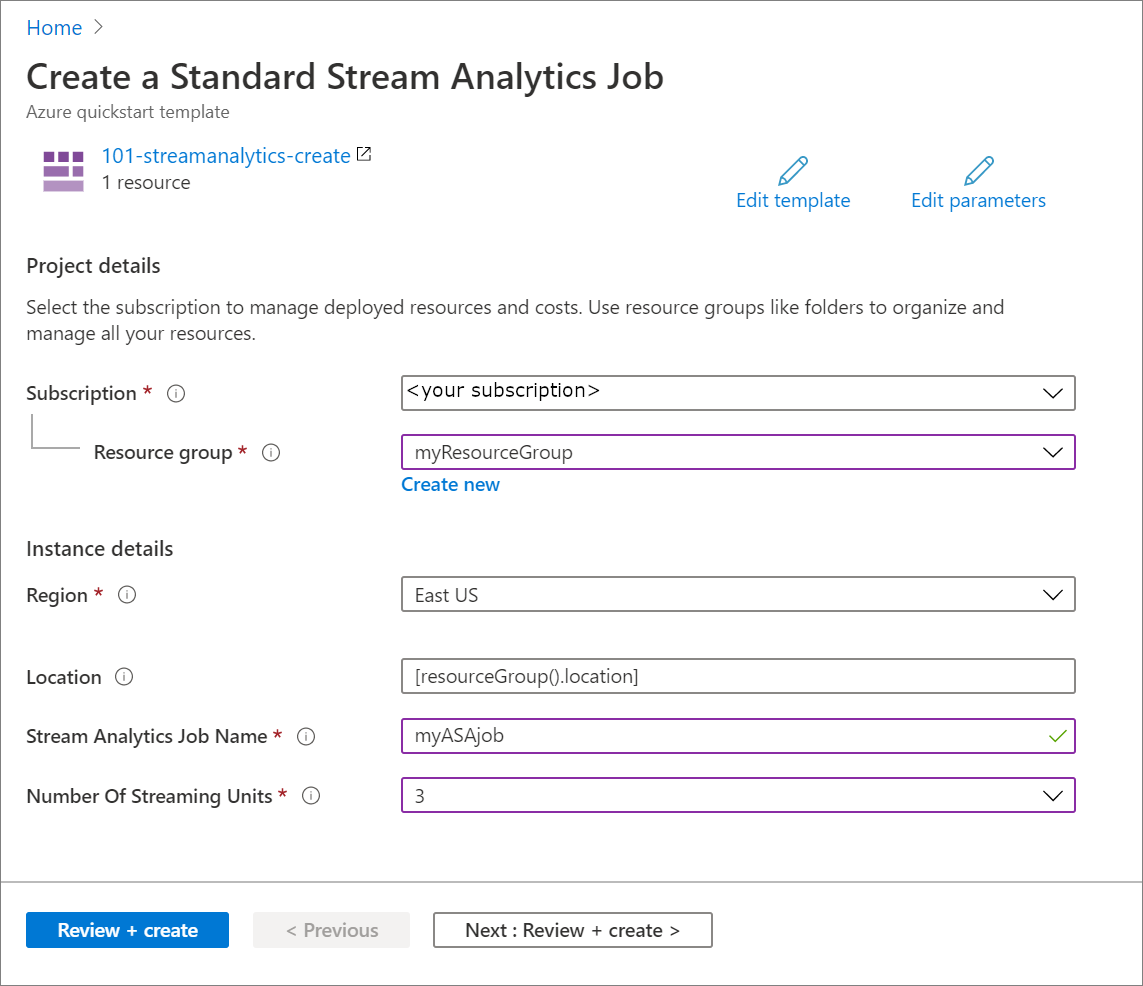 Create Azure Stream Analytics job using an Azure Resource Manager template Create Azure Stream Analytics job using an Azure Resource Manager template