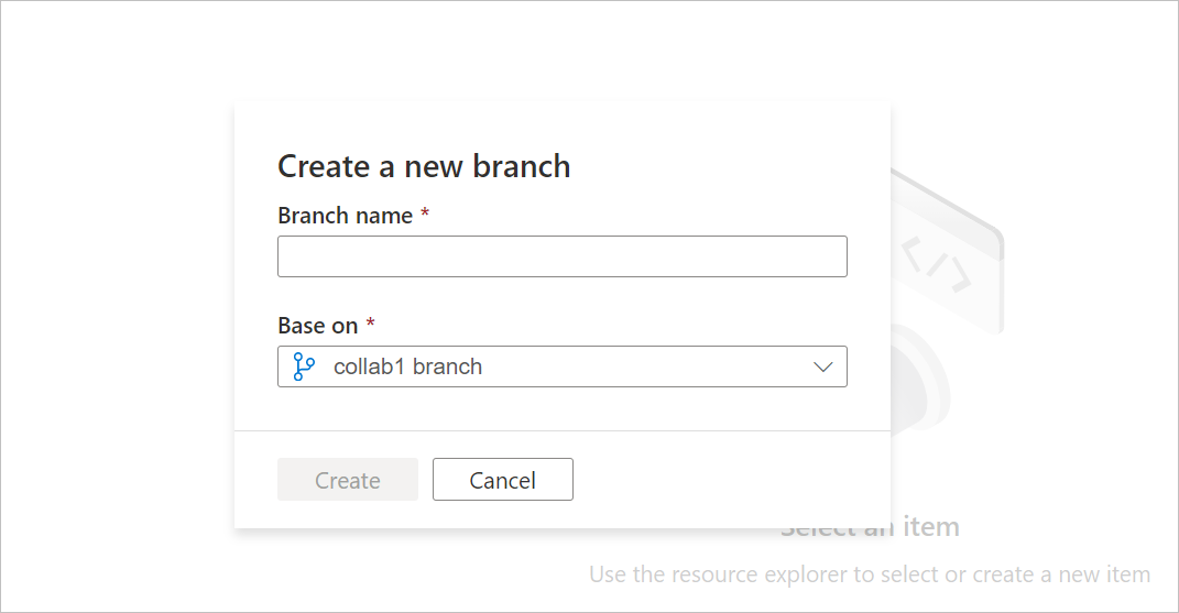Create branch based on private branch
