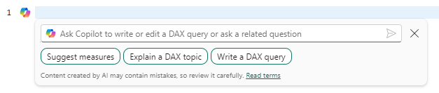 Screenshot of showing Copilot offers suggestions.