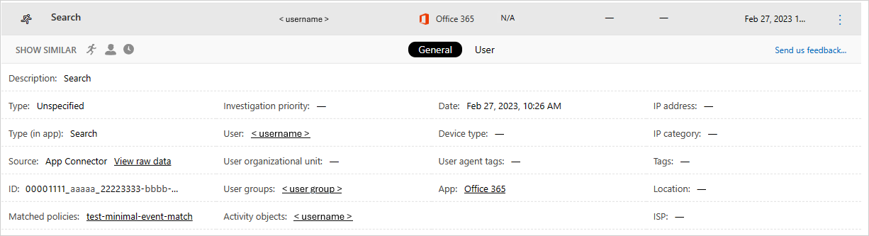 Screenshot that shows the activity drawer.