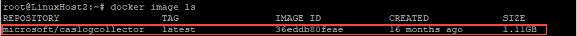 Screenshot of verifying that the log collector import succeeded.
