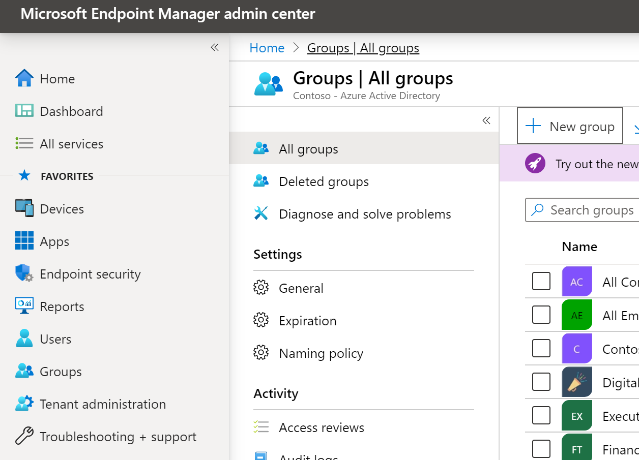 The Microsoft Intune admin center1