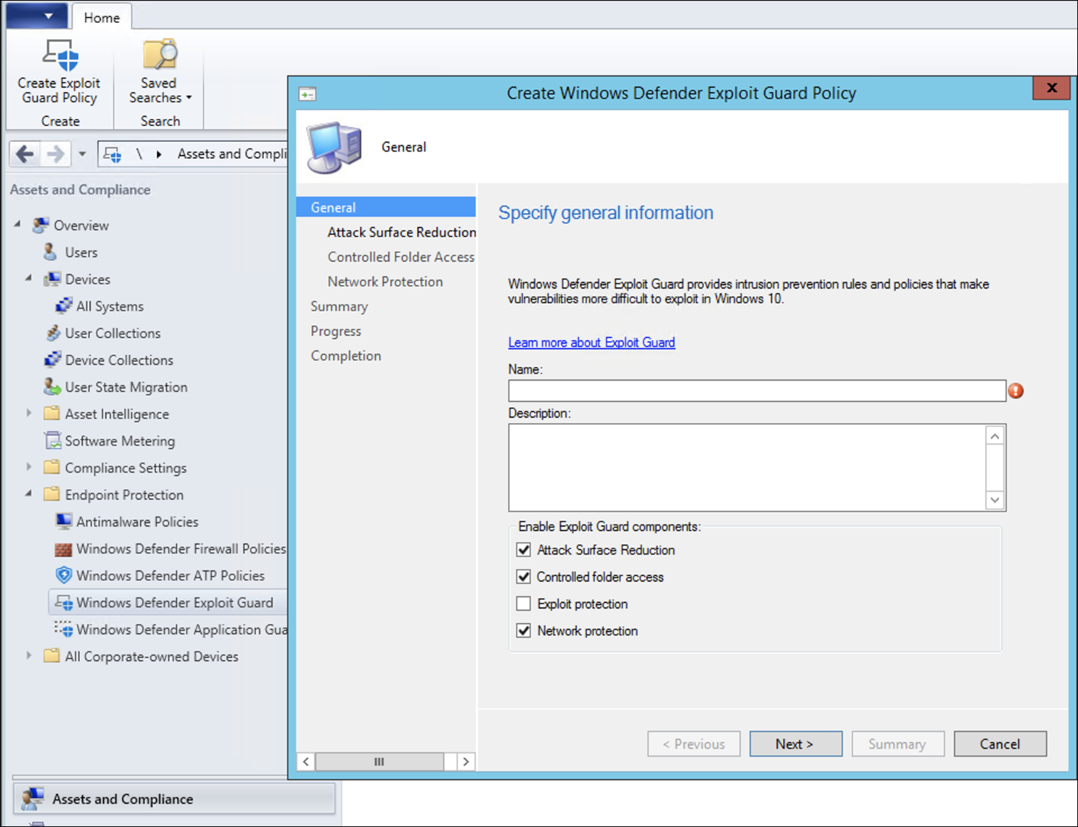 The Microsoft Configuration Manager console0
