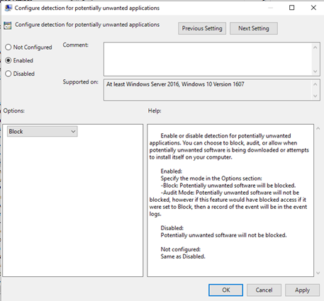 config potential
