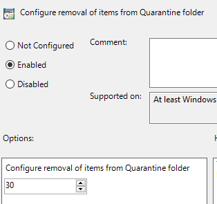 config-removal quarantine