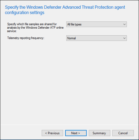 The configuration settings1