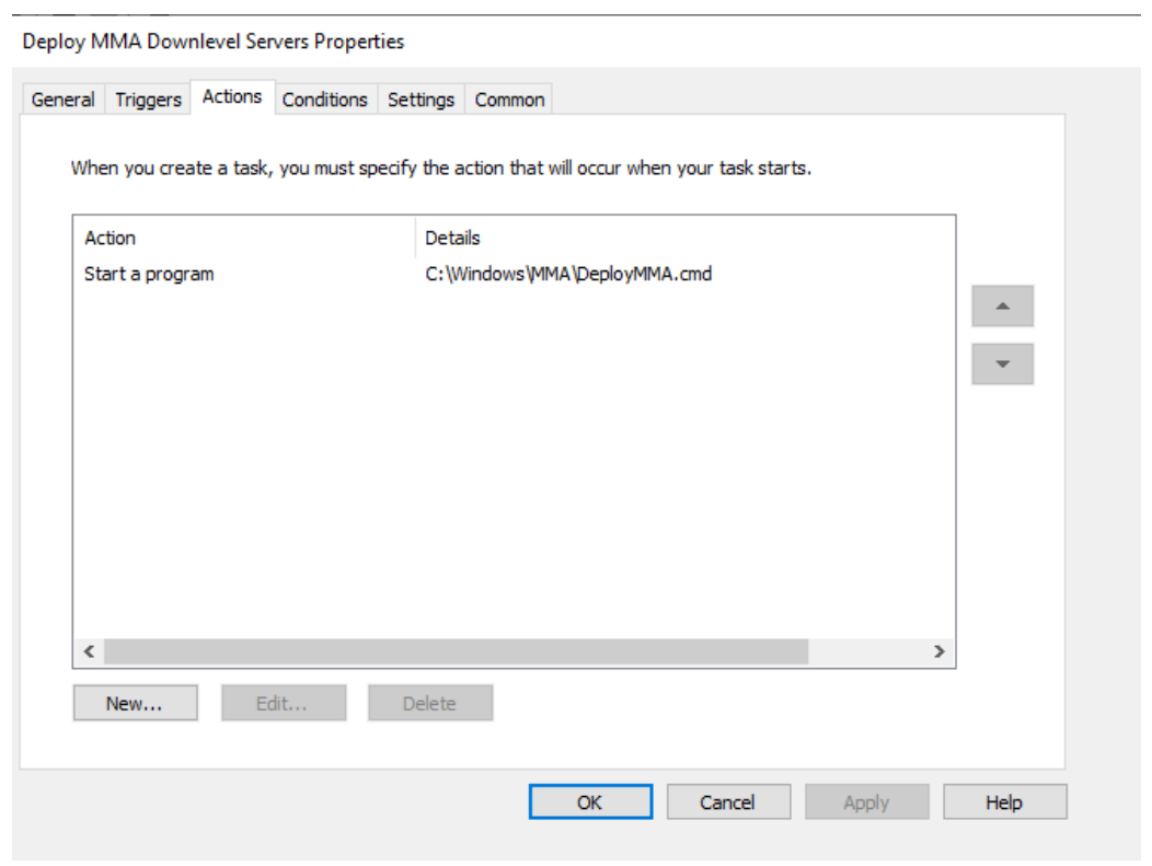 The deploy mma download properties