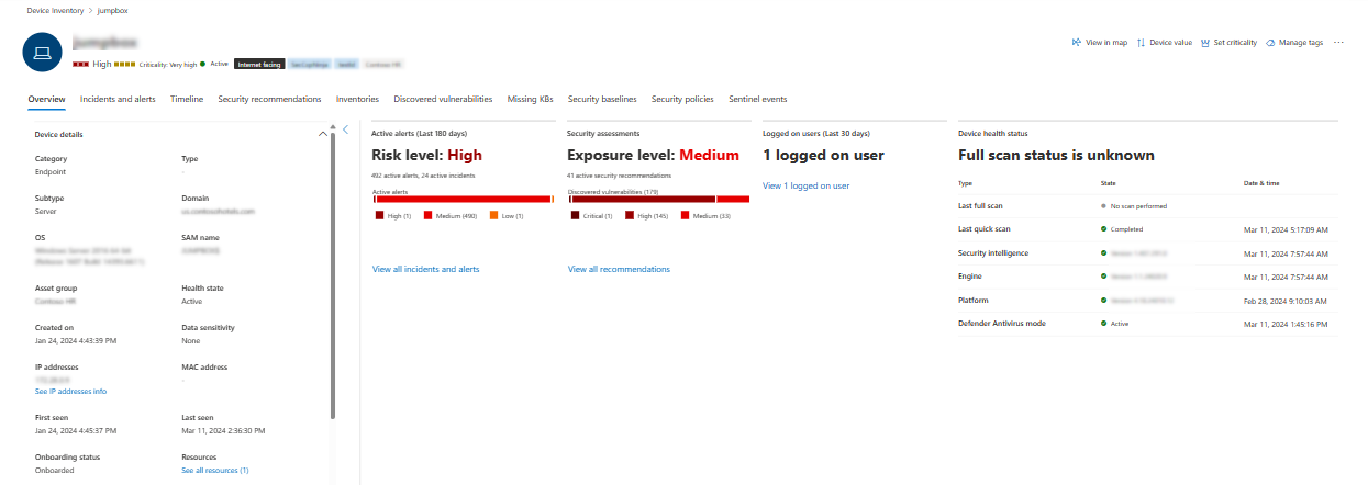 The device view