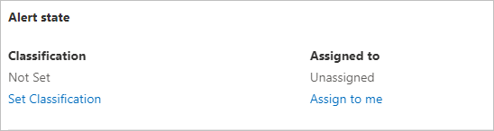 Screenshot that shows how to assign an alert to yourself.