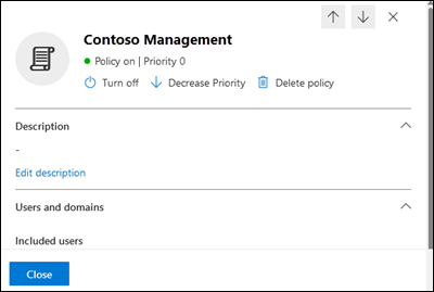 The details flyout of a custom anti-malware policy.