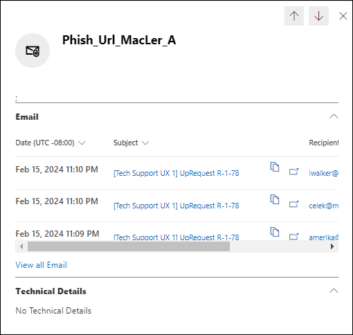 Screenshot of the details flyout after you select a malware family from the Top malware families tab of the details area in the Malware view of Threat Explorer.