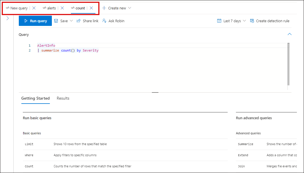 Run different queries without ever leaving the advanced hunting page in the Microsoft Defender portal