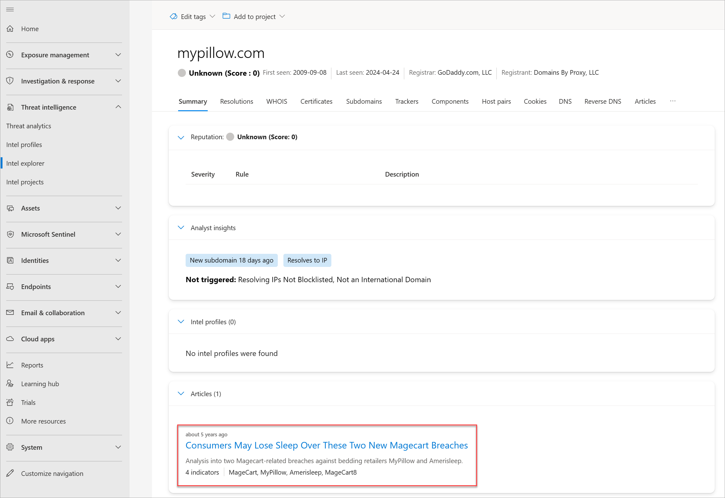 Tutorial infrastructure chain MyPillow.com article.