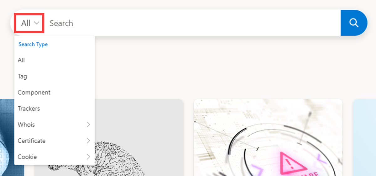 Tutorial Vulnerability Intel Search Bar.