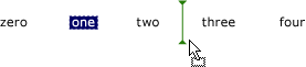 ListViewInsertion Screenshot that shows a ListView insertion mark.