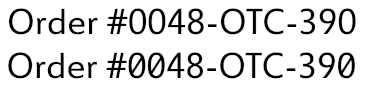 Text using OpenType slashed zero numerals Text using OpenType slashed zero numerals