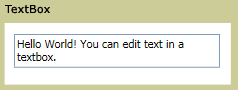 TextBox screen shot TextBox screen shot