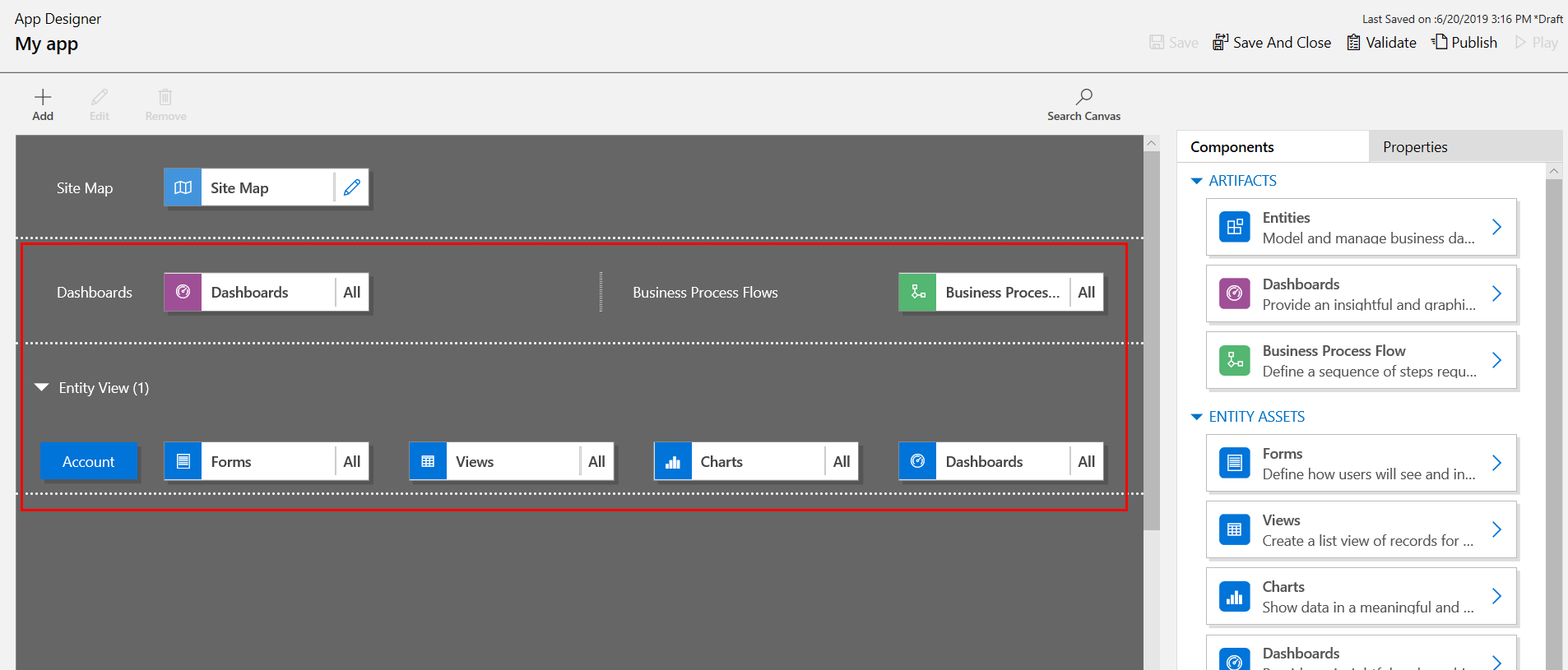 App designer tile-based interface App designer tile-based interface.