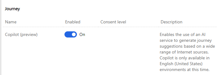 Enable copilot feature Enable copilot feature