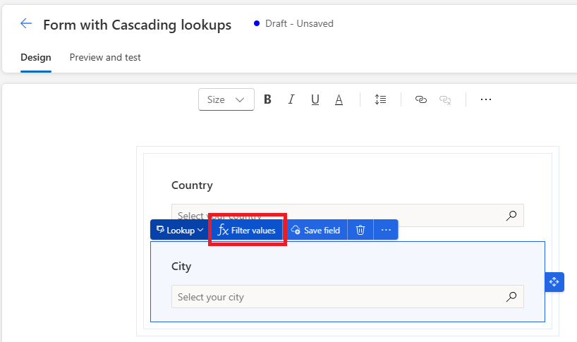 Set up value filtering.
