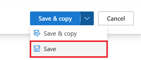 Save condition.