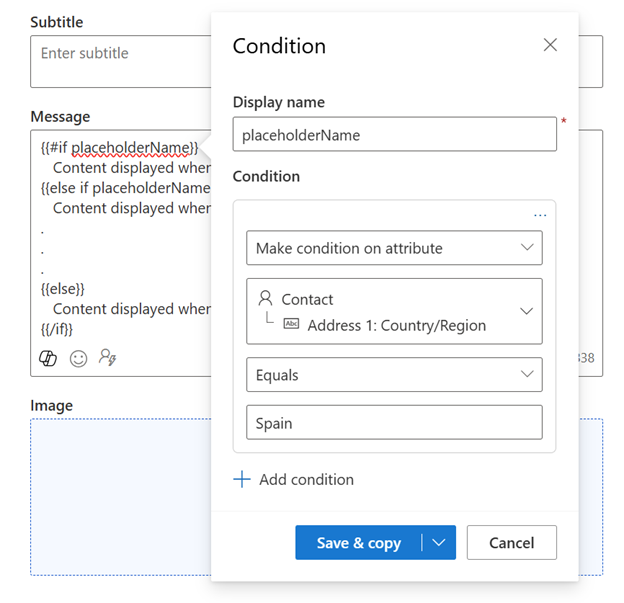 Select condition.
