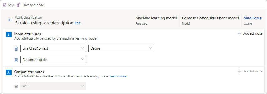 Machine learning rule type Machine learning rule type.