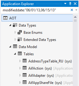 Filtering by date.