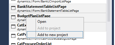 Add to new project from metadata search.