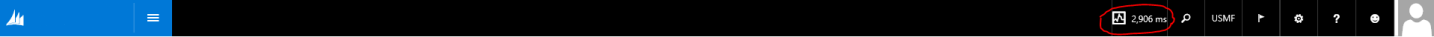 Example of timer located at top of screen.